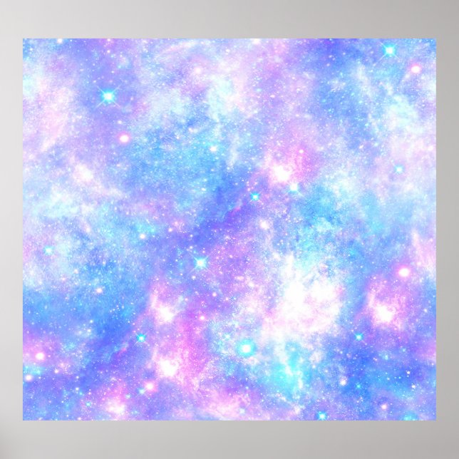 Magical Galaxy: Pink Blue Star Print (Front)