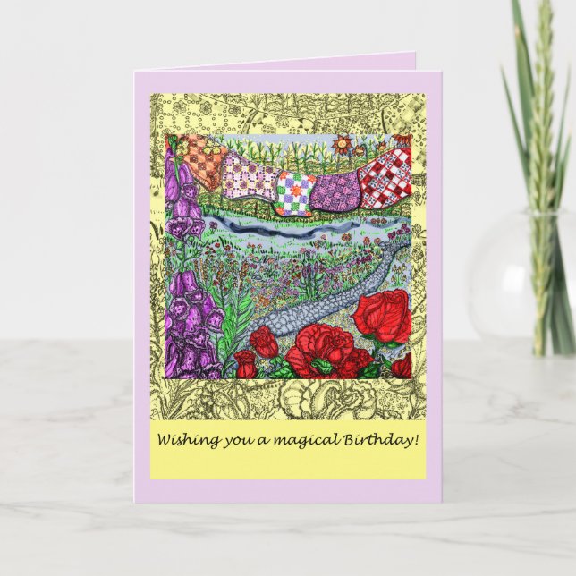Magical Garden Birthday Wish Card (Front)