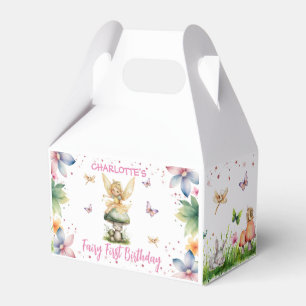 Magical Garden Fairy 1st Birthday  Favour Box