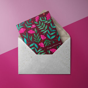 Magical garden magenta Mother's day card