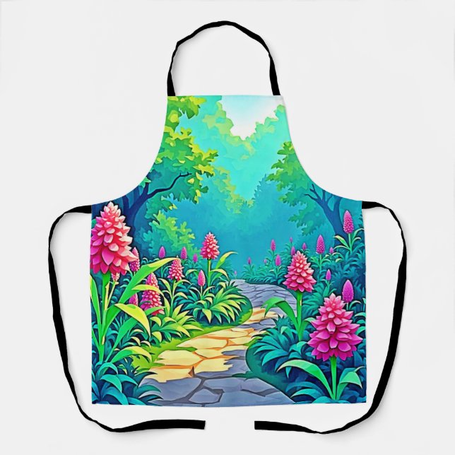 Magical Garden Path Design Apron (Front)
