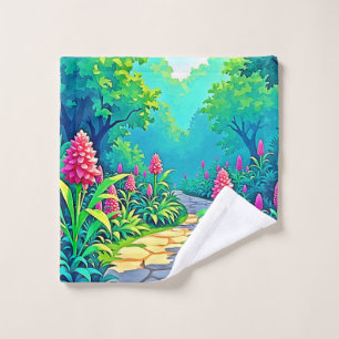 Magical Garden Path Design Bath Towel Set