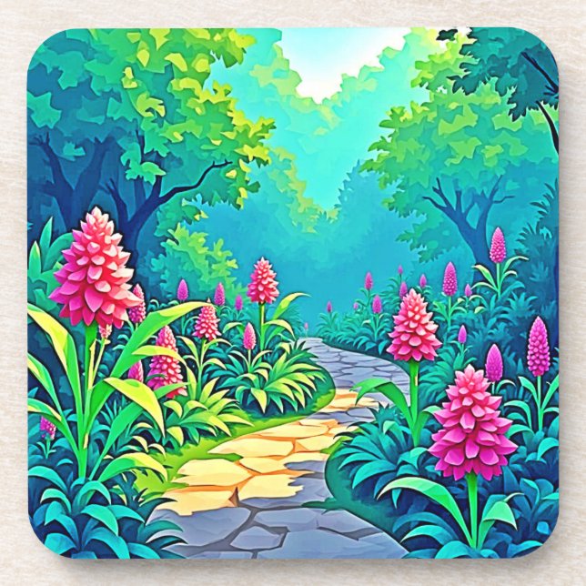 Magical Garden Path Design Coaster (Front)