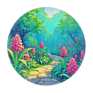 Magical Garden Path Design Cutting Board