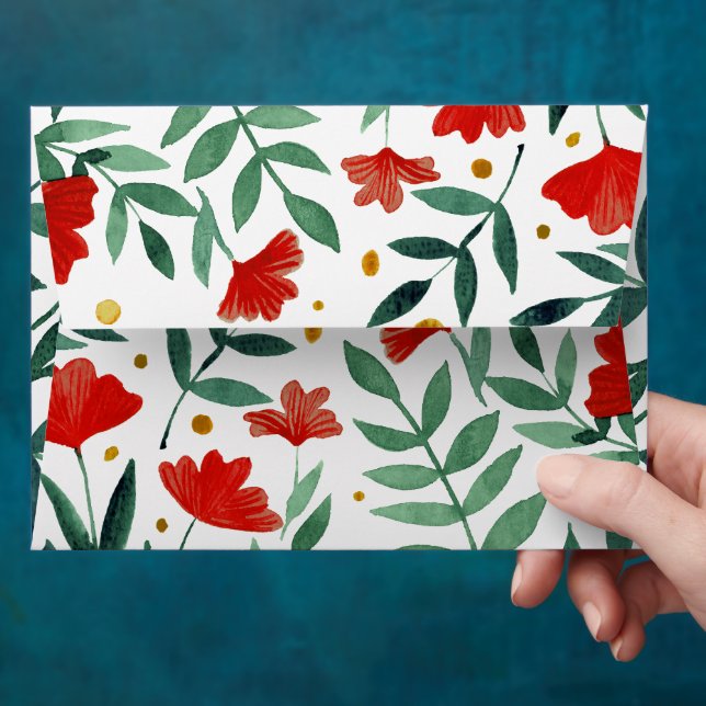 Magical garden - red and green envelope (Hand)
