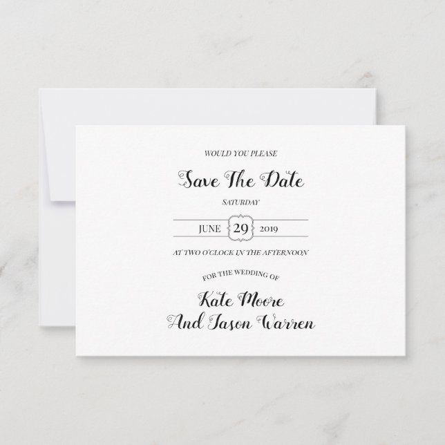Magical Garden Wedding Save The Date (Front)