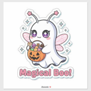 Magical Ghost Sticker – Cute Fairy Halloween Ghost
