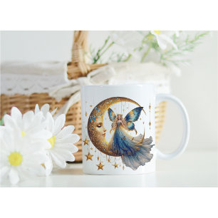 Magical Gift for Her - Fairy & Moon Coffee Cup
