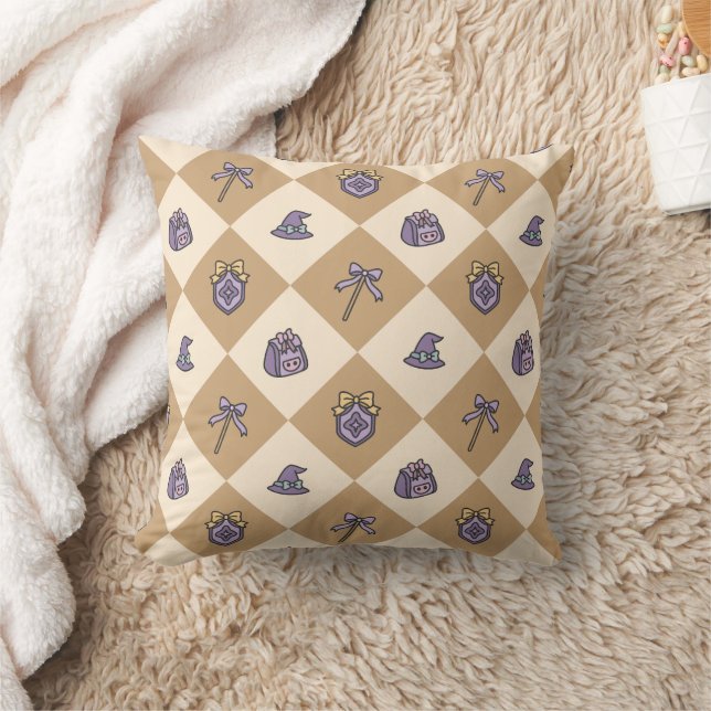 Magical Girl Gold Checkered Cushion (Blanket)