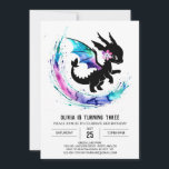 Magical Girly Dragon Digital Girl Birthday Invitation<br><div class="desc">Make her birthday enchanting and girly with our Magical Girly Dragon Digital Girl Birthday invitation. This charming design features a magical dragon surrounded by feminine elements, perfect for a whimsical and delightful celebration. Fully editable and customisable, you can effortlessly add all your event details to make the invitation uniquely hers....</div>