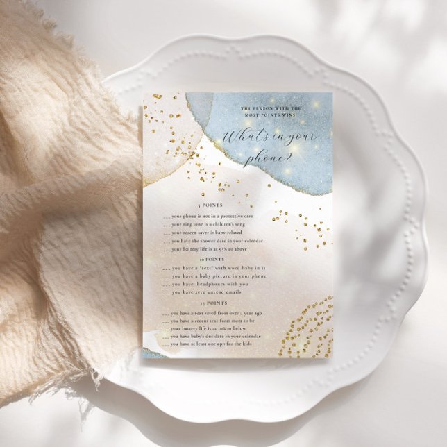 Magical Glitter Baby Shower Phone Game Card (Creator Uploaded)