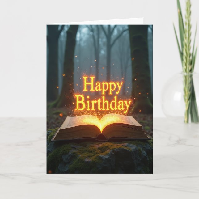 Magical Glowing Book Card (Front)