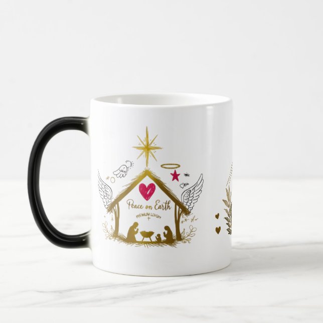 Magical Golden Nativity Color Morphing Mug  (Left)