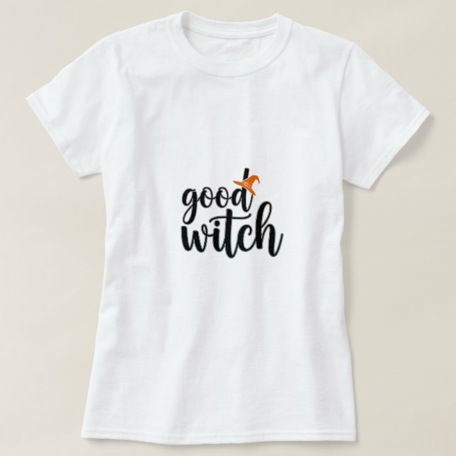 Magical Good Witch Script Design T-Shirt (Design Front)