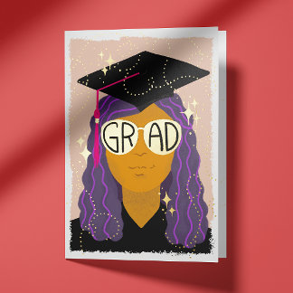 Magical Grad Glasses Congratulations Graduate Foil Greeting Card