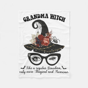 Magical Grandma Witch - Awesome Halloween Witchy G Fleece Blanket