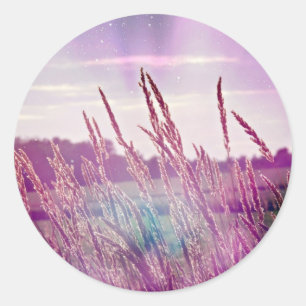 Magical Grass Classic Round Sticker
