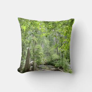 Magical Green Forest Scene. Cushion