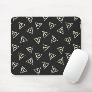 Magical Grey Yellow Triangle Circle Wand Symbol Mouse Pad
