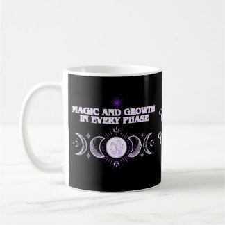 Magical Growth in Every Phase Moon Witchcraft Art Coffee Mug