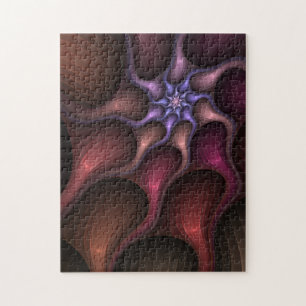 Magical Growth Modern Abstract Colourful Fractal Jigsaw Puzzle