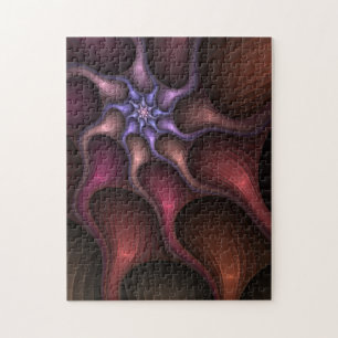 Magical Growth Modern Abstract Colourful Fractal Jigsaw Puzzle