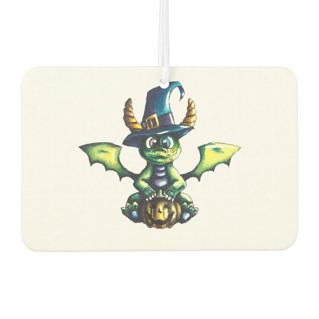 Magical Halloween Dragon Design Car Air Freshener (Front)