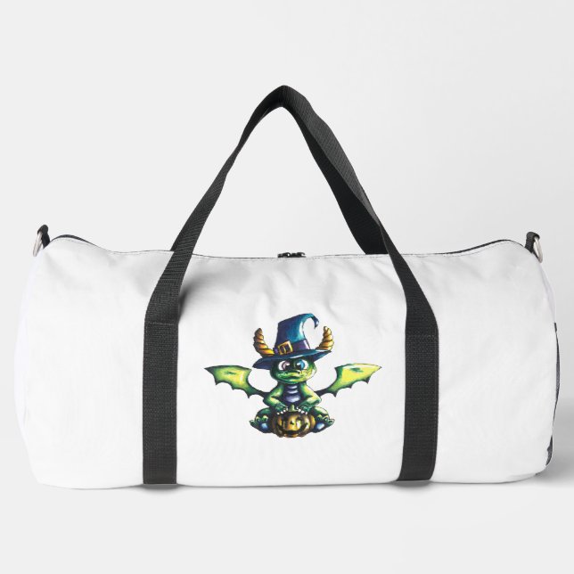 Magical Halloween Dragon Design Duffle Bag (Front)