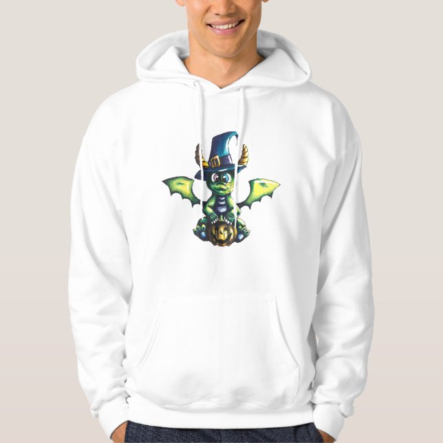 Magical Halloween Dragon Design Hoodie (Front)
