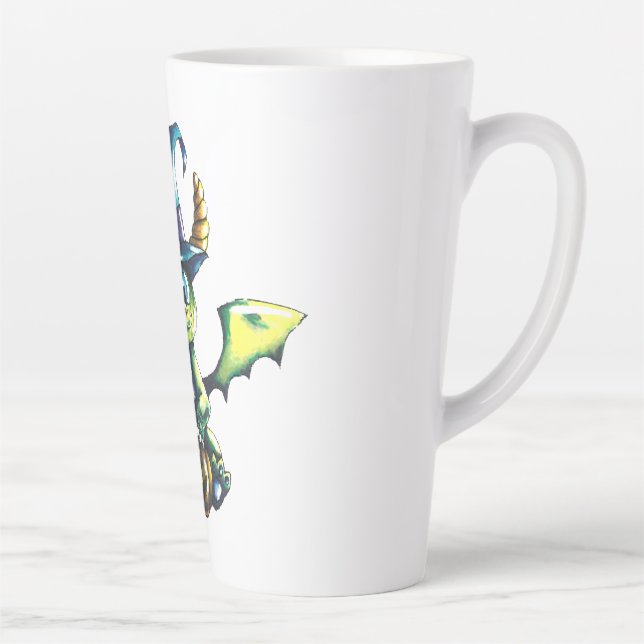 Magical Halloween Dragon Design Latte Mug (Right)