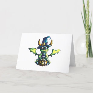 Magical Halloween Dragon Design Thank You Card