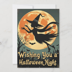 Magical Halloween Night Holiday Card