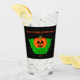 Magical Halloween Pumpkin Glass Tumbler