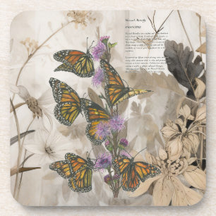 Magical Hand-Painted Monarch Butterflies Coaster