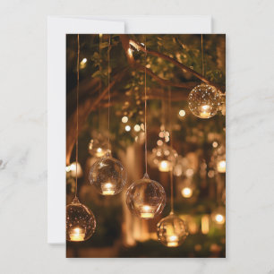 Magical Hanging Glass Lanterns Candle Holiday Card