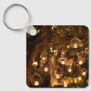 Magical Hanging Glass Lanterns Candle Key Ring