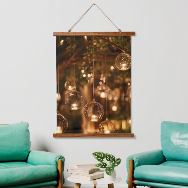 Magical Hanging Glass Lanterns Candle Tapestry (Living Room)