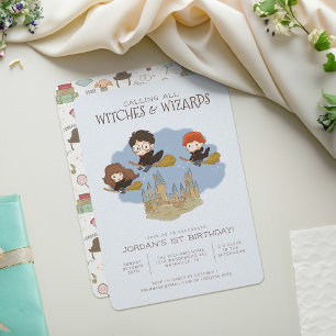 Magical Harry Potter and Hogwarts Birthday Invitation