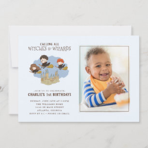 Magical Harry Potter and Hogwarts Birthday - Photo Invitation