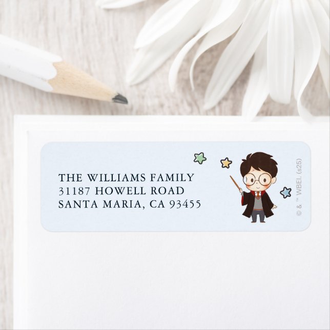 Magical HARRY POTTER™ and Hogwarts Birthday Return Address Label (Insitu)