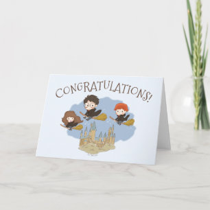 Magical Harry Potter and Hogwarts Congratulations Card