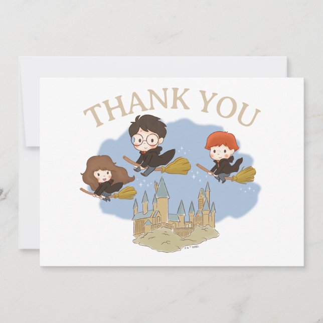 Magical Harry Potter and Hogwarts Thank You Card (Front)