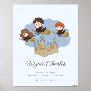 Magical Harry Potter & Hogwarts Baby Birth Stats Poster