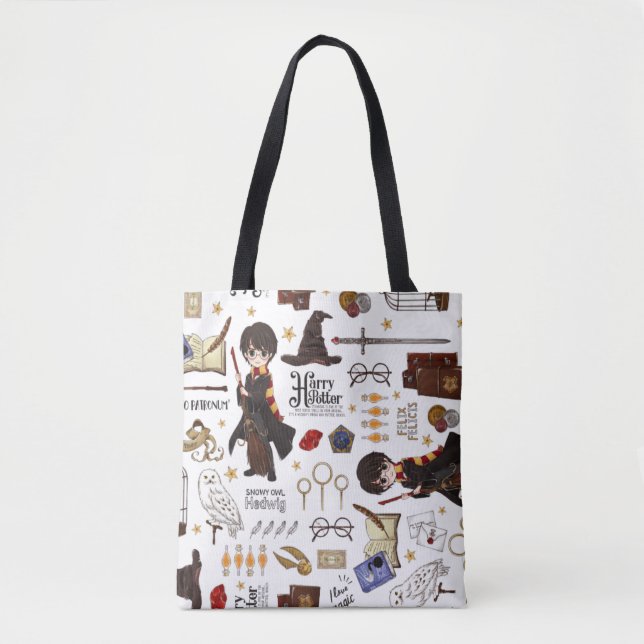 Magical HARRY POTTER™ Watercolor Tote Bag (Front)