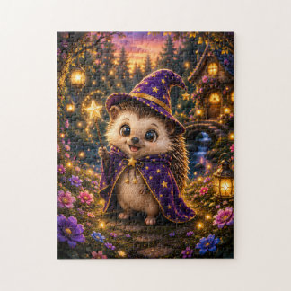 Magical Hedgehog Wizard Jigsaw Puzzle