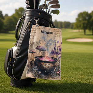 Magical Herbal Cauldron Botanical Name Golf Towel