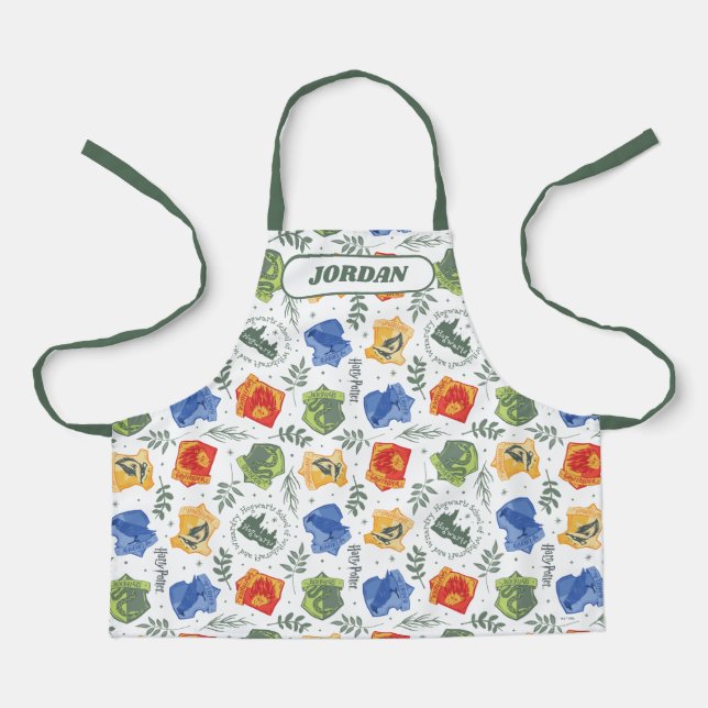 Magical Herbology HOGWARTS™ Houses Pattern Apron (Front)