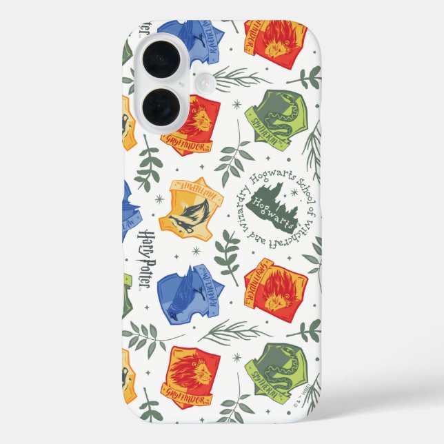 Magical Herbology HOGWARTS™ Houses Pattern Case-Mate iPhone Case (Back)