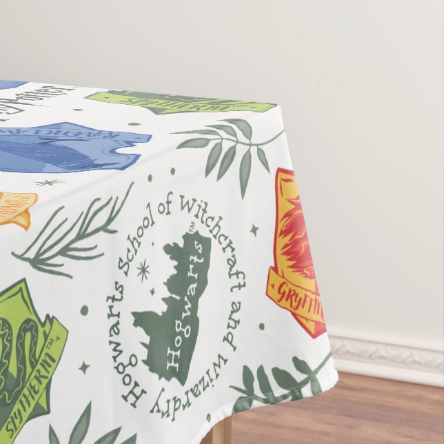 Magical Herbology HOGWARTS™ Houses Pattern Tablecloth (In Situ)