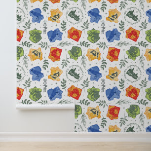 Magical Herbology HOGWARTS™ Houses Pattern Wallpaper